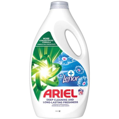 Ariel + Lenor течен перилен препарат, 70 пранета (3.15 л)