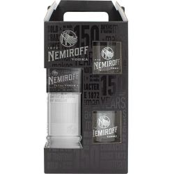 Nemiroff De Luxe водка, промо пакет с две чаши (700 мл)