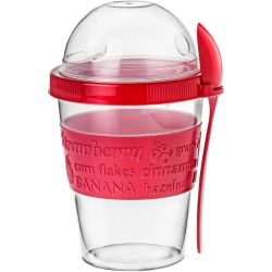 Titiz комплект чаша с капак и лъжица, различни цветове (1 бр.)