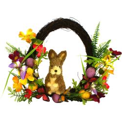 Великденски венец със заек ф 30 см (1 бр.)