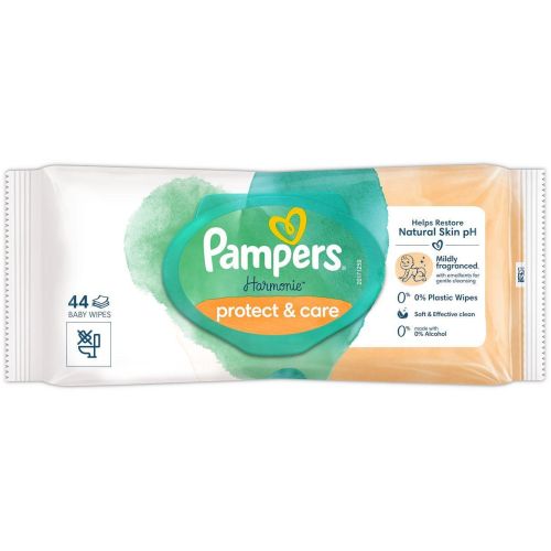 Pampers Harmonie Protect & Care мокри кърпички (44 бр.)