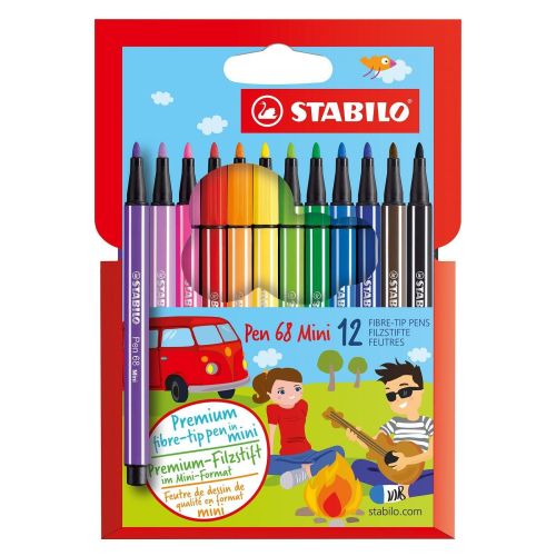 Stabilo Pen 68 Mini флумастери 12 цвята (1 бр.)