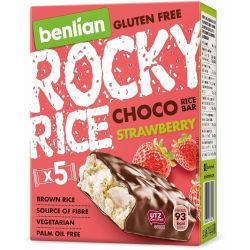 Benlian Rocky Rice шоколадов оризов бар с ягода, 5 бр. х 18 г (90 г)