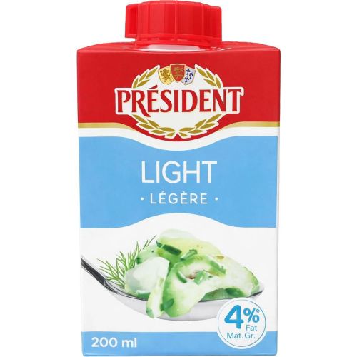 President сметана лайт 4% UHT (200 мл)
