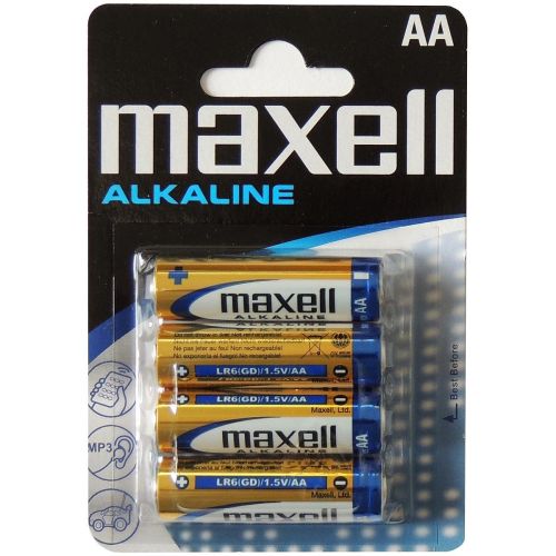 Maxell алкална батерия LR6, 1.5V, 4 бр. (1 бр.)