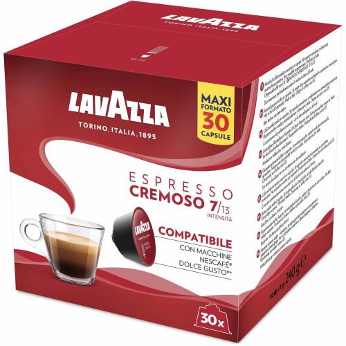 Lavazza Maxi Cremoso кафе капсули, съвместими с Nescafe Dolce Gusto (30 бр.)