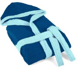 Dilios детски халат с качулка 6-8 г, синьо (1 бр.)