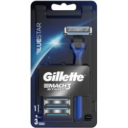 Gillette Mach3 BlueStar самобръсначка с 3 резервни ножчета (1 бр.)