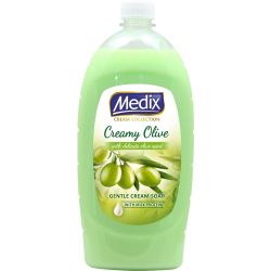 Medix Derma Care Creamy Olive Scent течен сапун, пълнител (800 мл)
