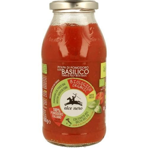 Alce Nero био доматена пулпа с босилек (500 г)