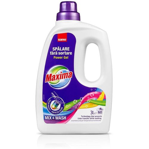 Sano Maxima Mix & Wash концентриран гел за пране, 60 пранета (3 л)