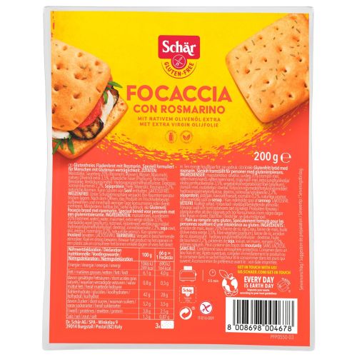 Schaer фокача с розмарин без глутен (200 г)