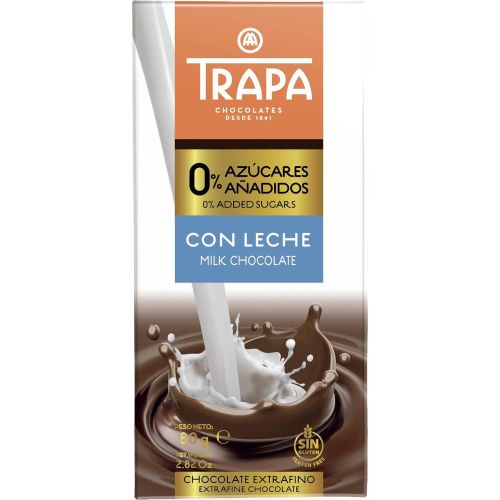 Trapa млечен шоколад, без захар (80 г)
