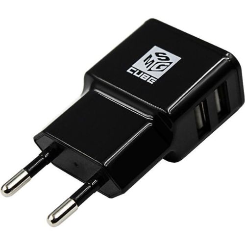 MSG Cube адаптер, 220V, 2 USB, черен (1 бр.)