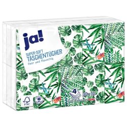 Ja! носни кърпички, четирипластови, 30 пакета х 10 къса (30 бр.)