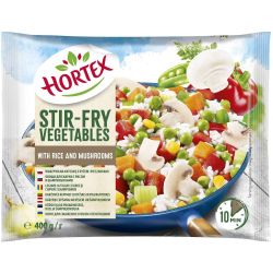 Hortex микс замразени зеленчуци с гъби и ориз (400 г)