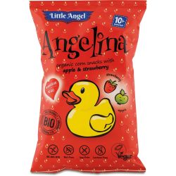 Little Angel био царевичен снакс ягода и ябълка, без глутен (30 г)