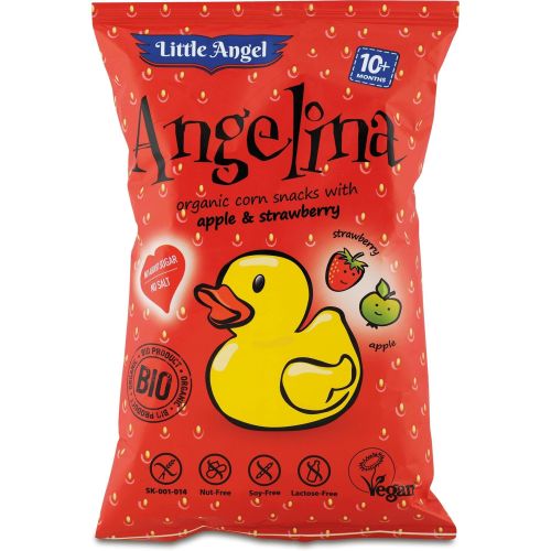 Little Angel био царевичен снакс ягода и ябълка, без глутен (30 г)