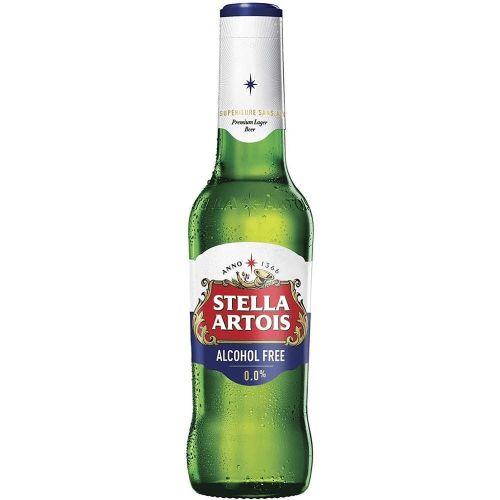 Stella Artois безалкохолна бира в стъклена бутилка 0.0% (330 мл)