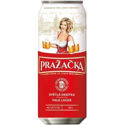 Pražačka светла бира в кен 4.0% (500 мл)