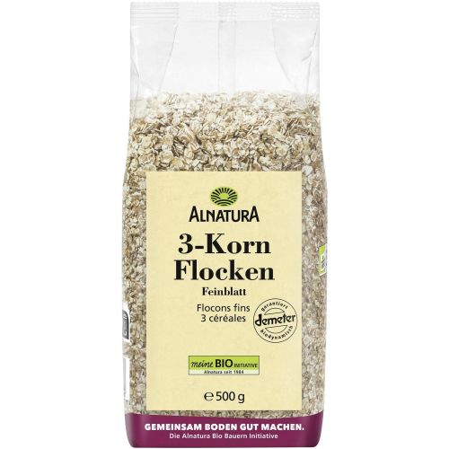 Alnatura био три-зърнени люспи (500 г)