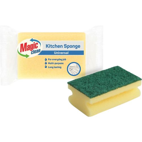 Magic Clean домакинска гъба с канал, 1 бр., 9.5 х 7.0 х 4.5 см (1 бр.)