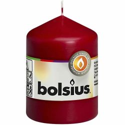 Bolsius свещ цилиндър, червена, 58/80 мм (1 бр.)