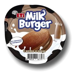 ETi бургер кекс с пълнеж от какао, мед и млечно-какаов крем (35 г)