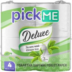 Pick Me Premium трипластова тоалетна хартия зелен чай (4 бр.)