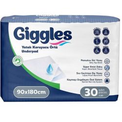 Giggles еднократни чаршафи за възрастни 90 см х 180 см (30 бр.)