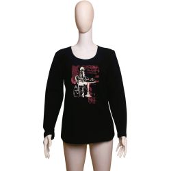 Yanev Sport Fashion дамска блуза с дълъг ръкав, черна, размер M