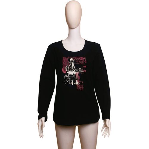 Yanev Sport Fashion дамска блуза с дълъг ръкав, черна, размер M