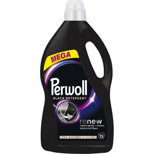 Perwoll Black Detergent течен перилен препарат за черни дрехи, 75 пранета (3.75 л)