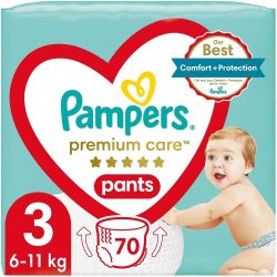 Pampers Premium Care гащички S3, 6 кг - 11 кг (70 бр.)