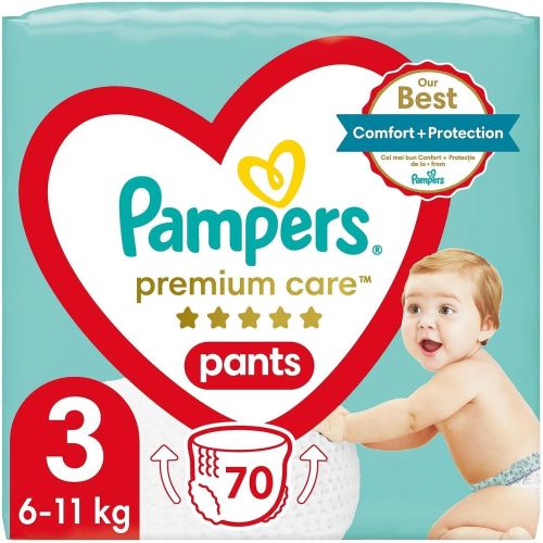 Pampers Premium Care гащички S3, 6 кг - 11 кг (70 бр.)
