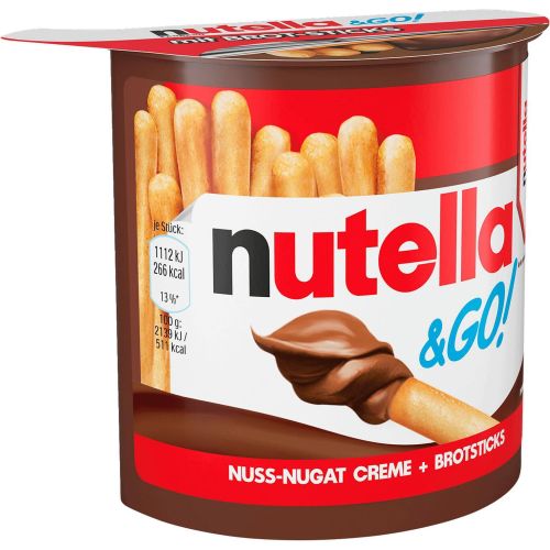 Nutella лешников нуга крем с хлебни пръчици (52 г)