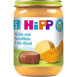 Hipp био пюре картофи, тиква и телешко (190 г)