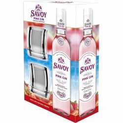 Savoy розов джин с две чаши (700 мл)