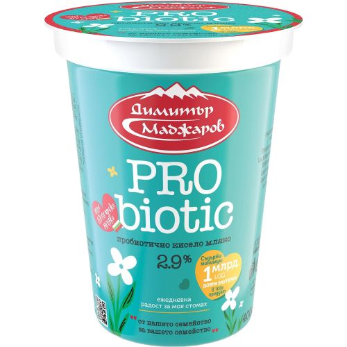 Маджаров пробиотично кисело краве мляко 2.9% (400 г)