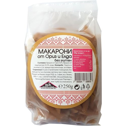 Бизнес къща макарони от ориз и елда, без глутен (250 г)