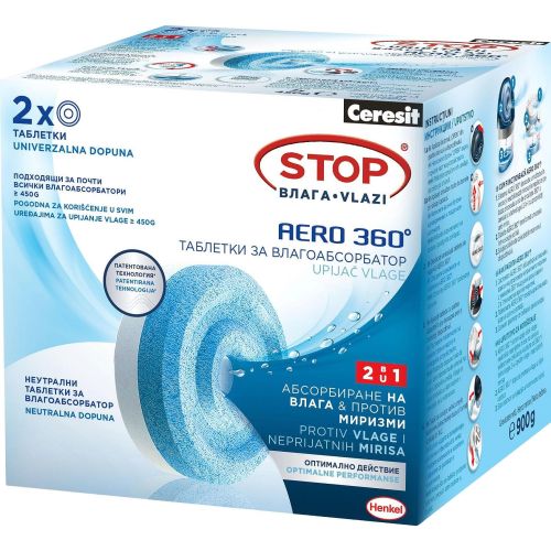 Cerasit Aero 360 таблетки за влагоабсорбатор, 2 бр. х 450 г (1 бр.)