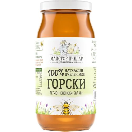 Майстор Пчелар пчелен мед горски, 100% натурален (450 г)