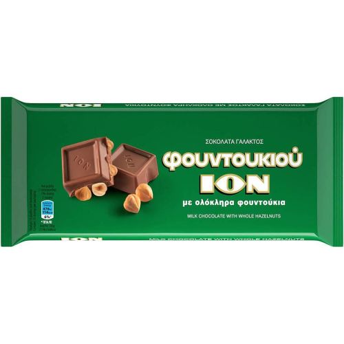 ION млечен шоколад с цели лешници (200 г)