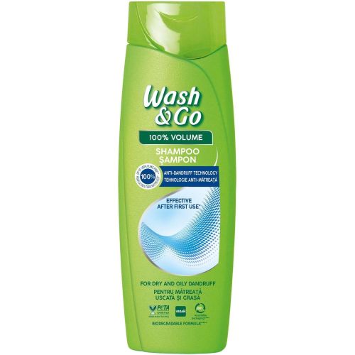Wash & Go 100% Volume шампоан против пърхут (360 мл)