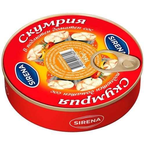 Sirena скумрия в подлютен доматен сос (160 г)