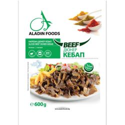 Aladin Foods замразен нарязан телешки дюнер кебап (600 г)
