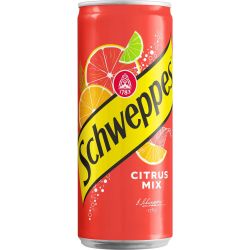 Schweppes газирана безалкохолна напитка цитрус микс (330 мл)