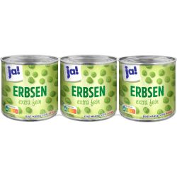 Ja! екстра крехък грах, 3 бр. х 200 мл (600 мл)