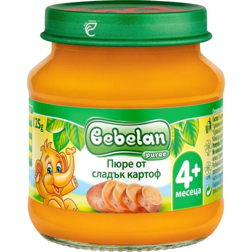 Bebelan био пюре сладък картоф, 4+ месеца (125 г)