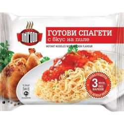 Unifood готови спагети с пиле (70 г)